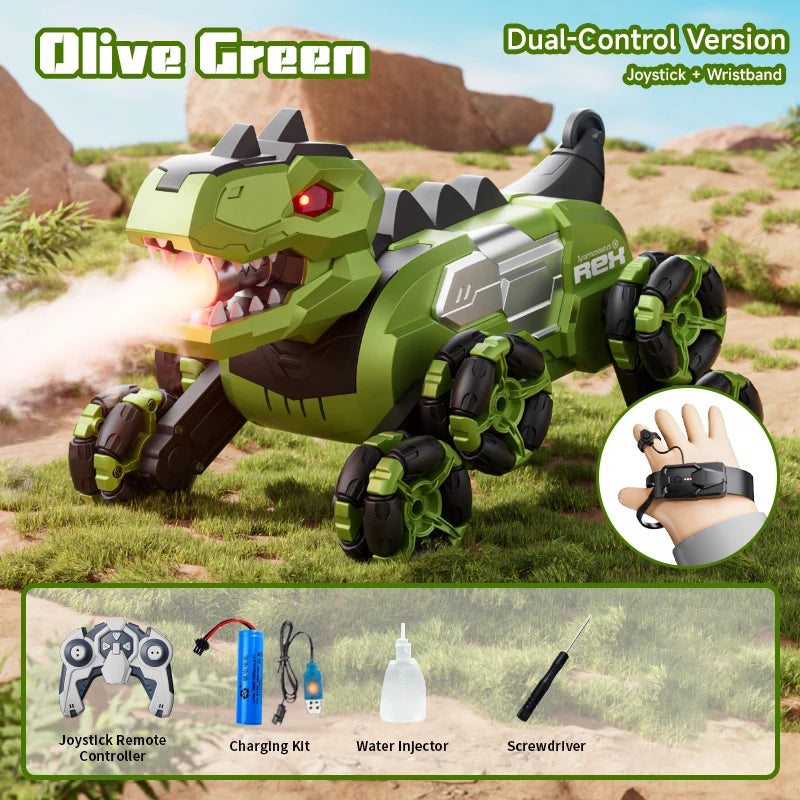 Dinosaure Y12 – 8WD, Bras Articulés, Dérive & Vapeur Brume