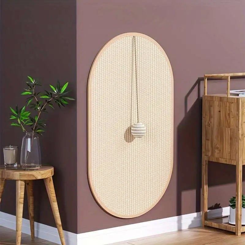 Plaque griffoir en sisal pour chat — protège murs et canapé