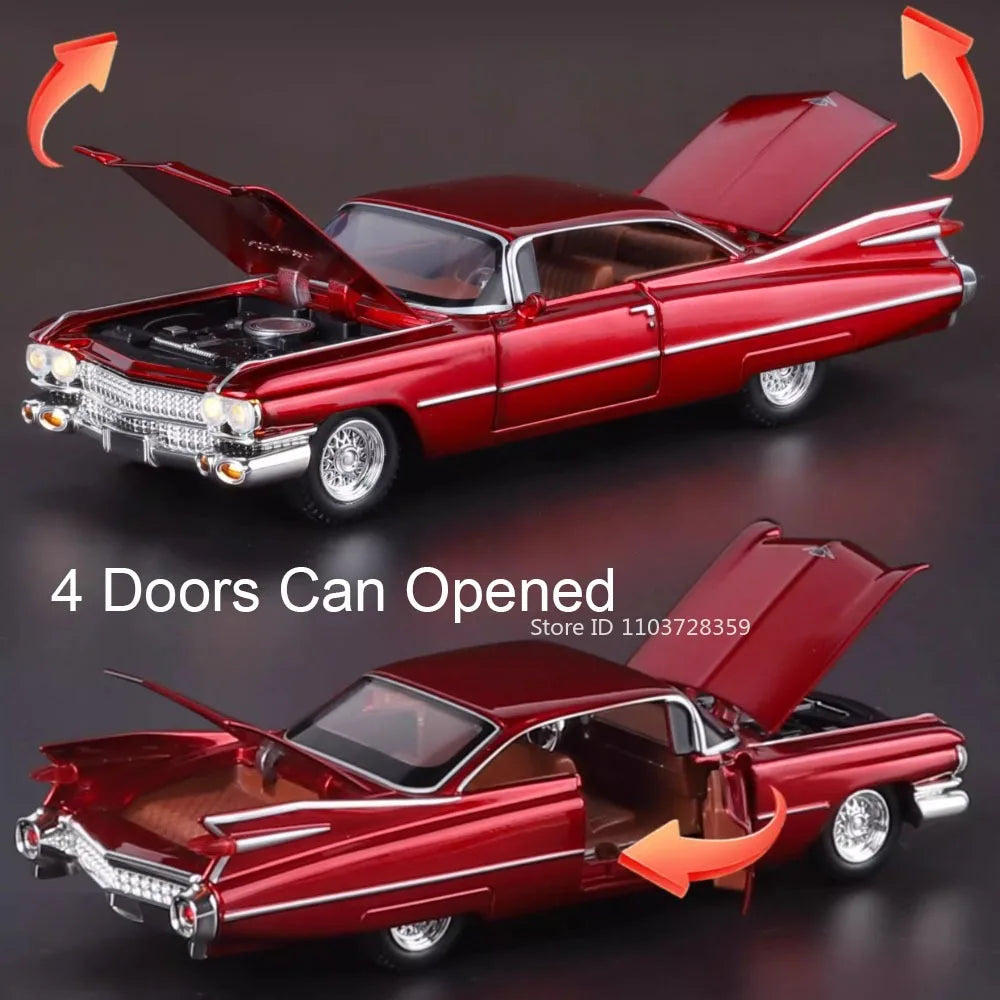 Eldorado Biarritz & Charger 1970 – Voitures Miniatures 1:32 en Alliage | Son & Lumière | Portes Ouvrantes
