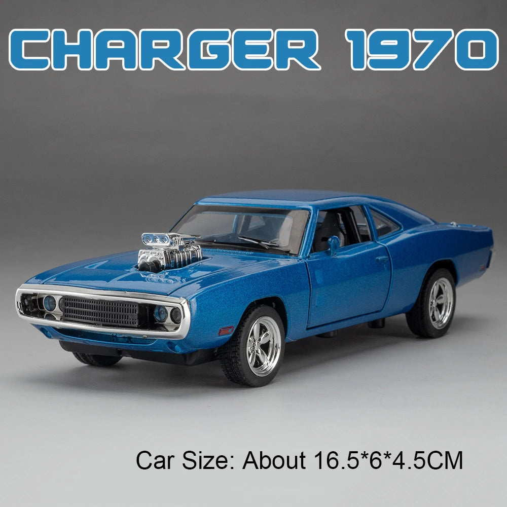 Eldorado Biarritz & Charger 1970 – Voitures Miniatures 1:32 en Alliage | Son & Lumière | Portes Ouvrantes