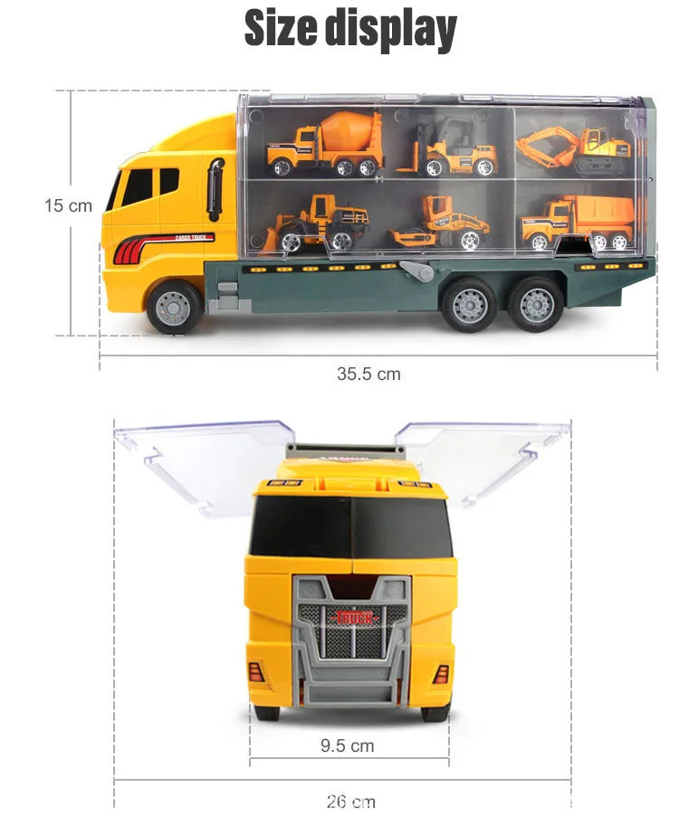 Jouets de Construction 10-en-1 – Camion Transporteur & Mini Véhicules