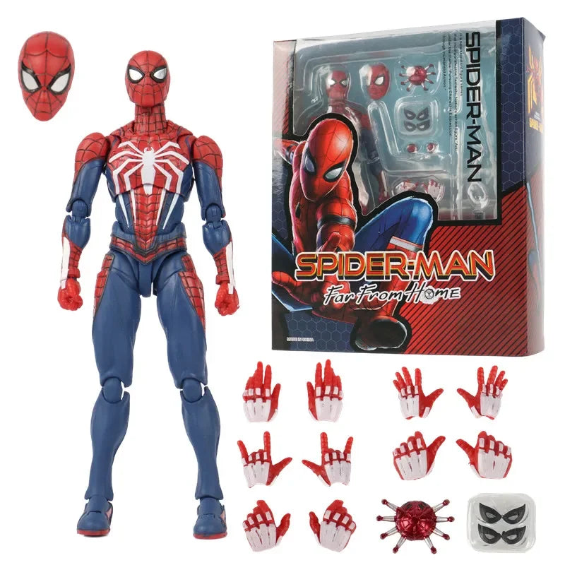 Figurine Spider-Man PS4 – Costume Avancé • Édition Jeu Vidéo (15 cm)