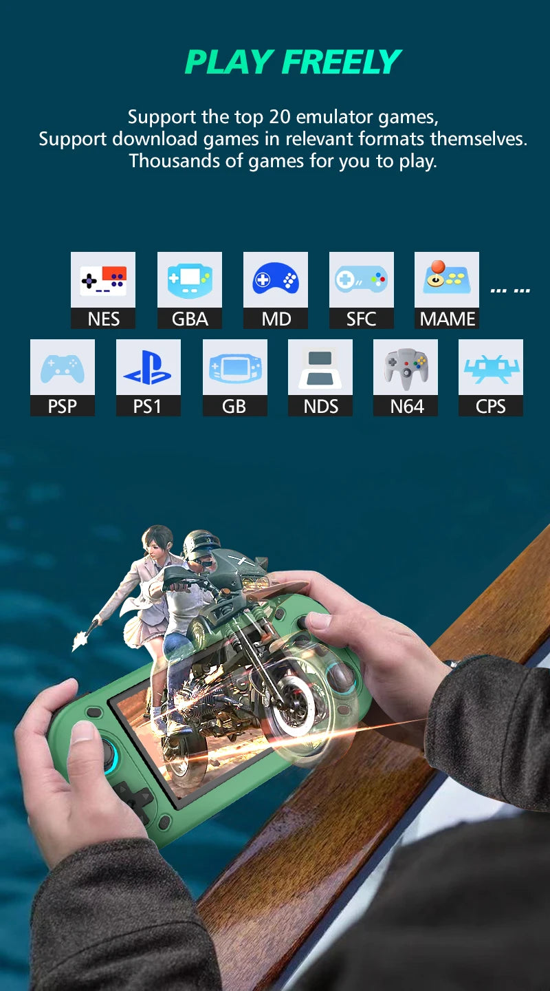 Console de jeu portable rétro R43S – 15 000+ jeux intégrés