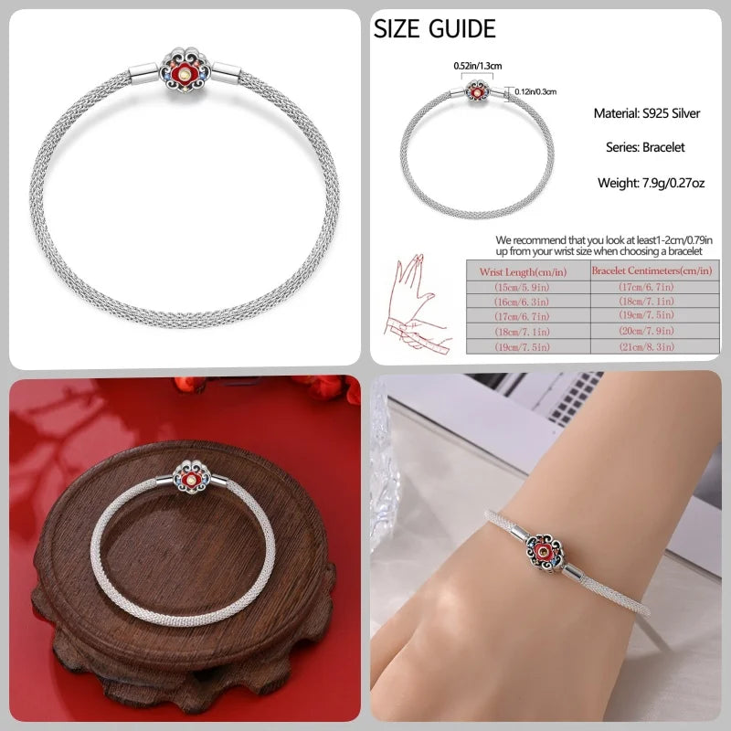 Bracelet en Argent 925 – Cœur Pavé Zircone & Infinity – 17 à 20 cm