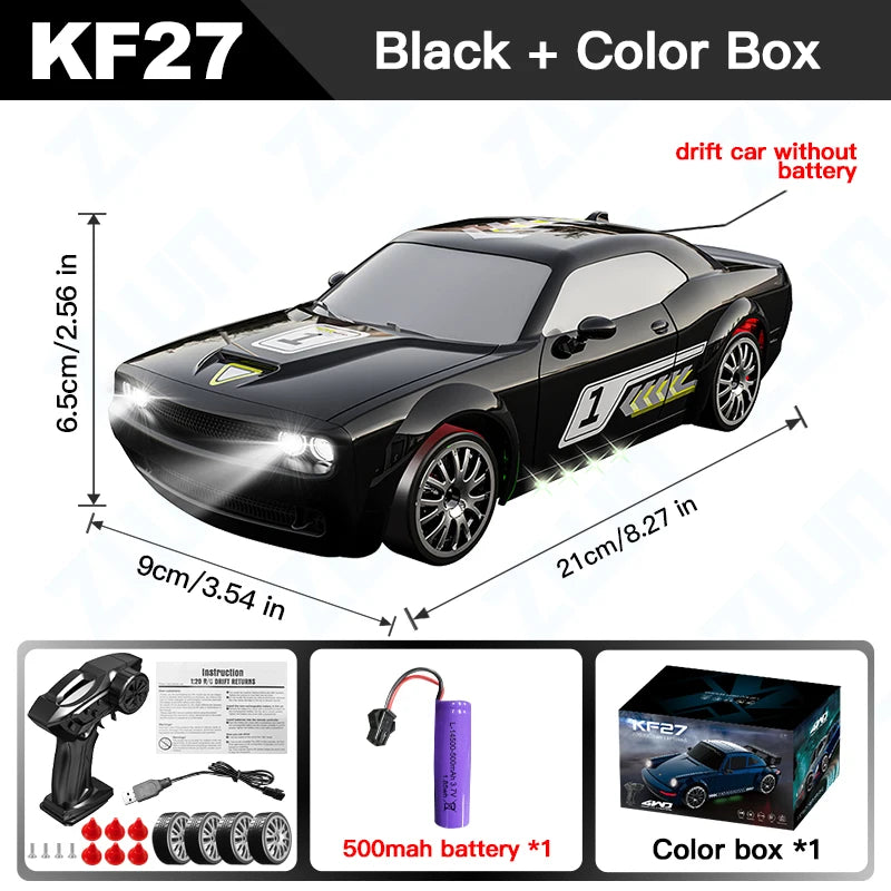 KF27 – Voiture RC Drift 4x4 1:20 avec LED Haute Vitesse