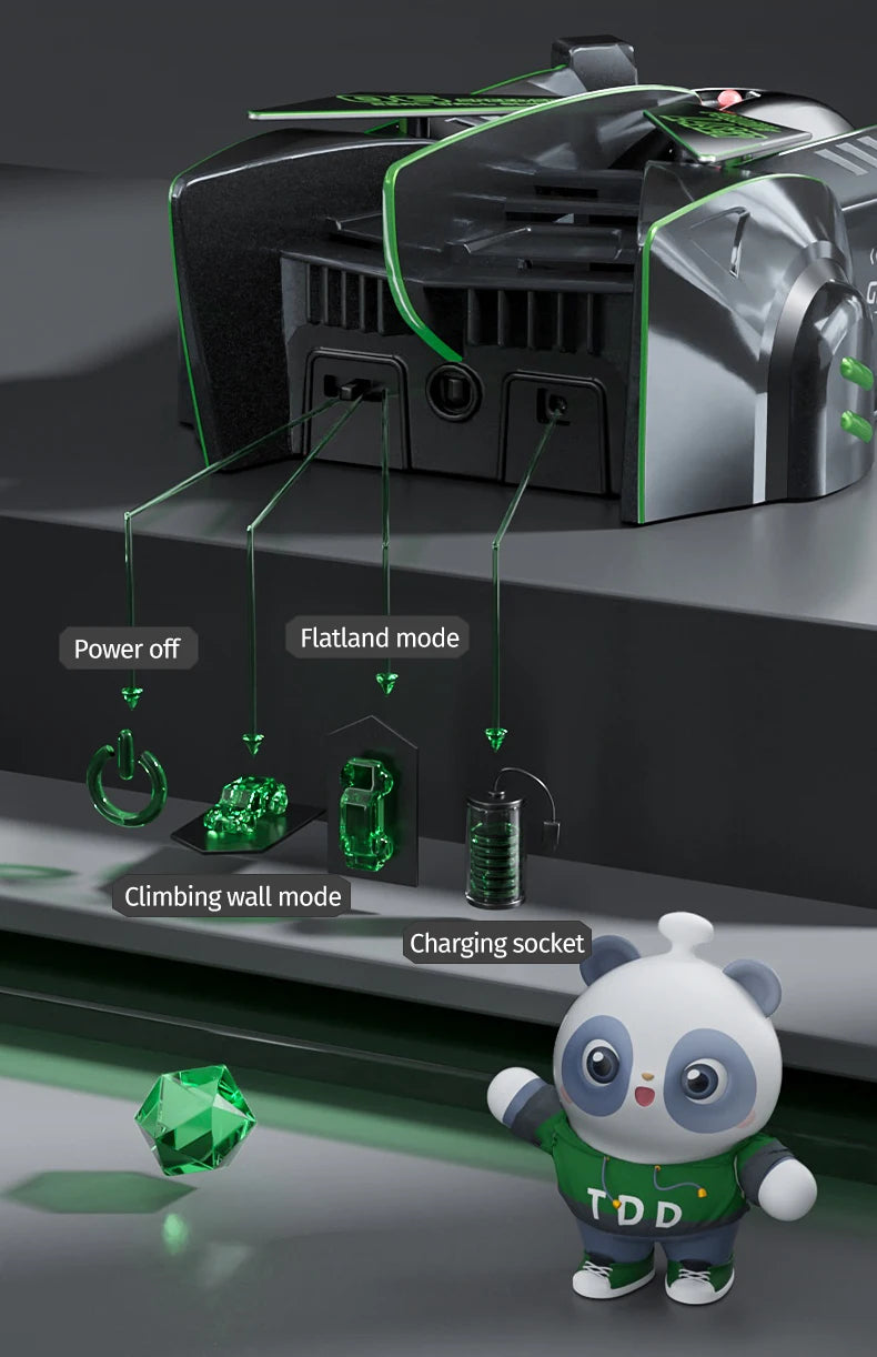 Voiture d’Escalade Murale 4WD – Capteur Infrarouge & Télécommande – Race Car Anti-Gravité