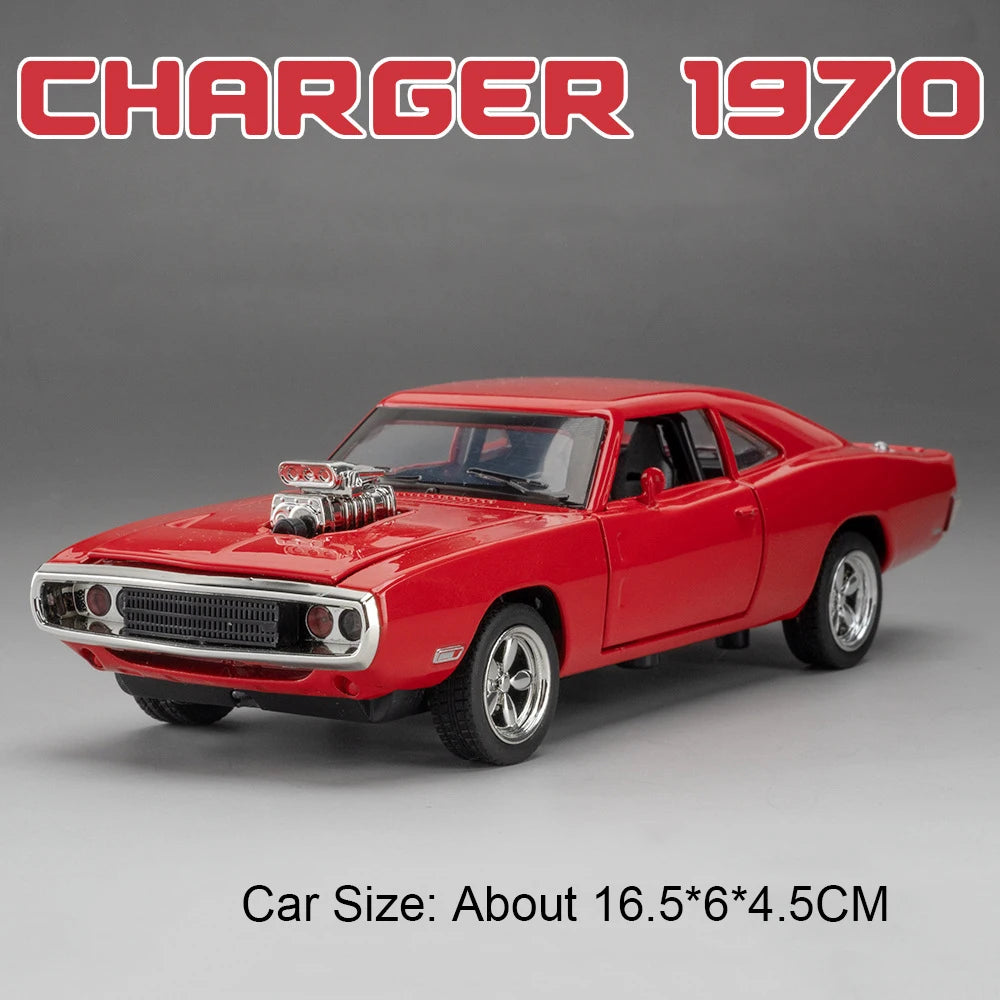 Eldorado Biarritz & Charger 1970 – Voitures Miniatures 1:32 en Alliage | Son & Lumière | Portes Ouvrantes