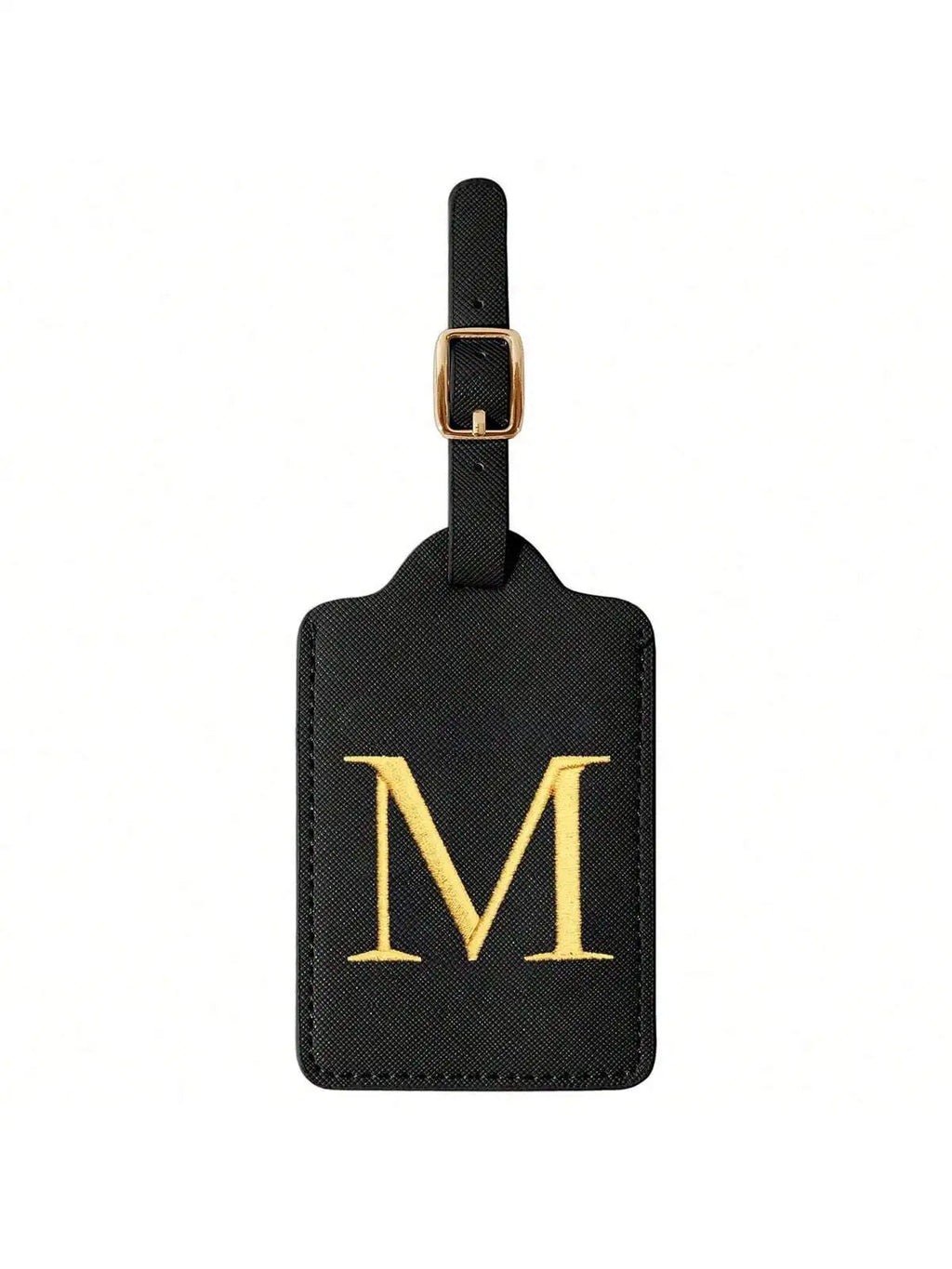 Étiquette de Bagage Personnalisée en Cuir PU – Lettre Initiale A–Z avec Protection Confidentialité