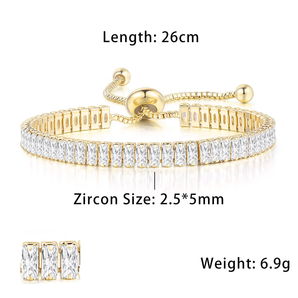 Bracelet Tennis Diamant – Zircone AAA+ Éclat Ultra-Brillant (Plusieurs Tailles)