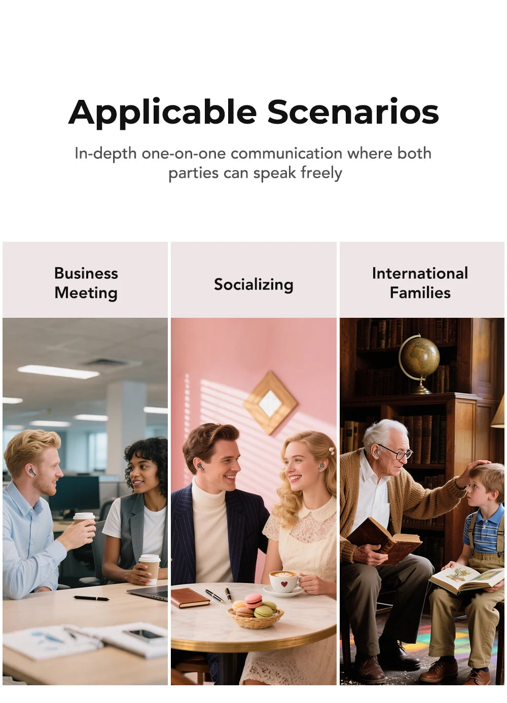 HTC NE40 – Écouteurs Bluetooth TWS AI Traducteur avec Écran HD