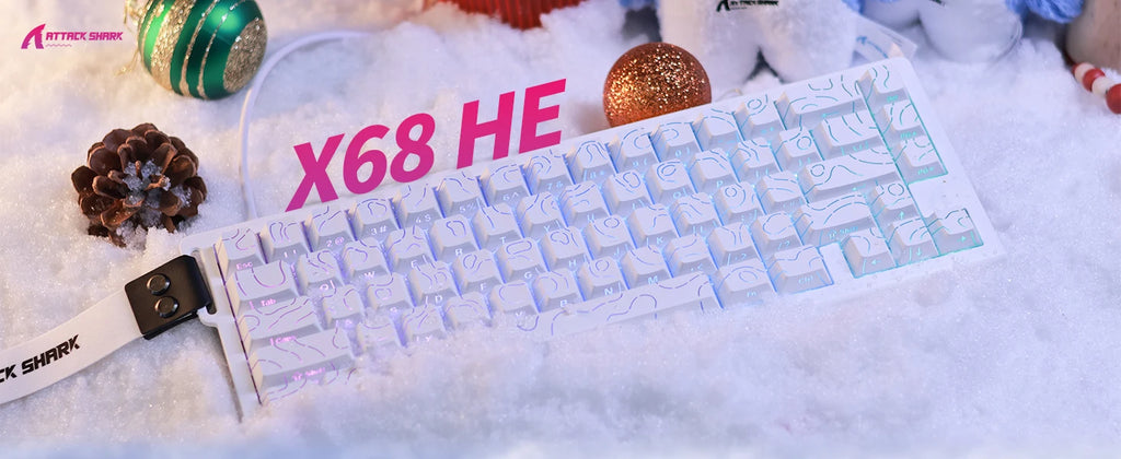 ATTACK SHARK X68 HE – Clavier Gaming Magnétique 60% Ultra-Rapide 8K