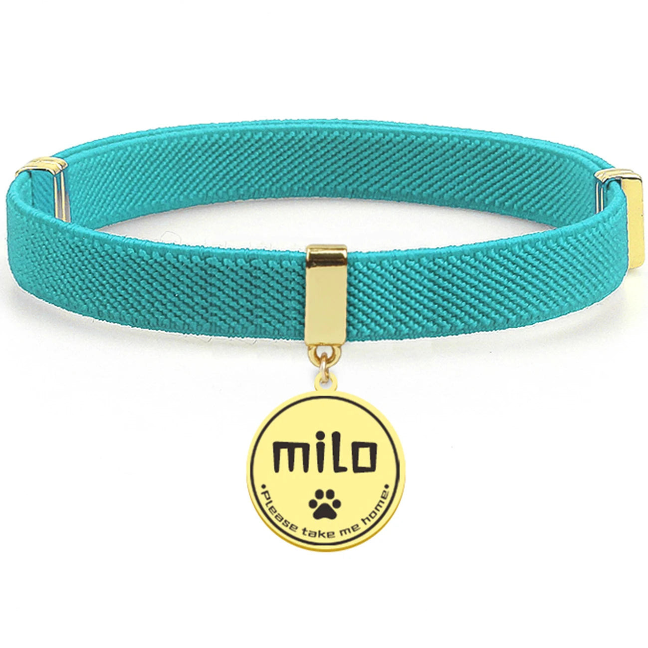 Collier chat personnalisable avec plaque métal gravée — sécurité