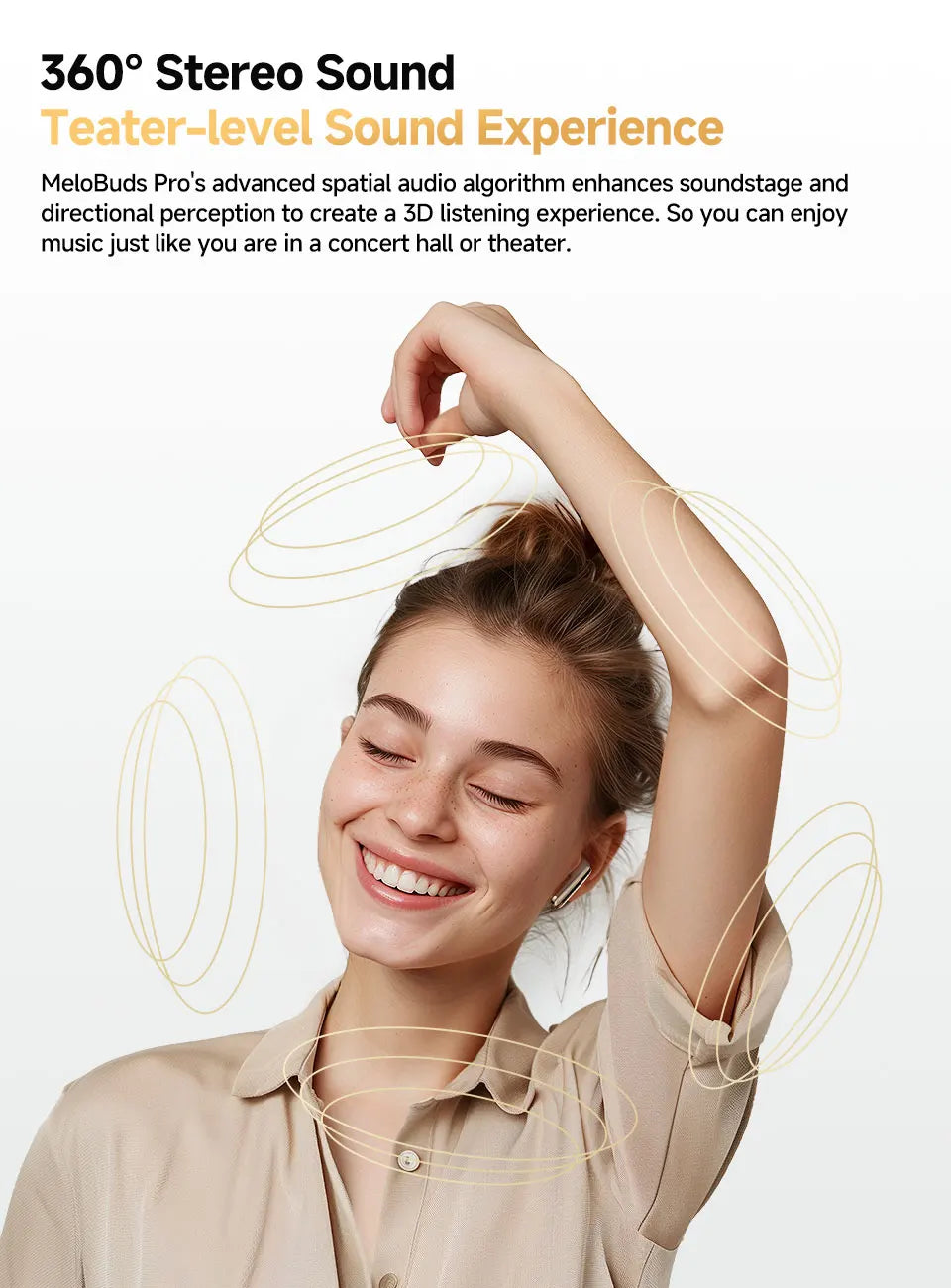 QCY MeloBuds Pro – Écouteurs Sans Fil ANC 46dB | LDAC Hi-Res | 34h d’Autonomie