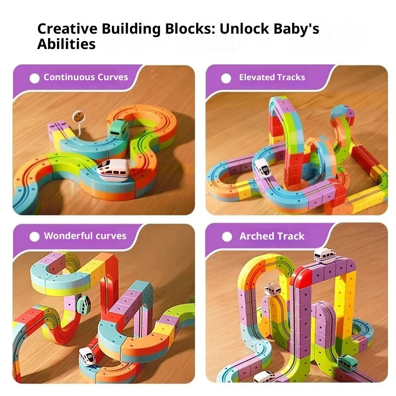 Ensemble de Rails Magnétiques Anti-Gravité – Jouet Construction STEM (51 à 118 pièces)