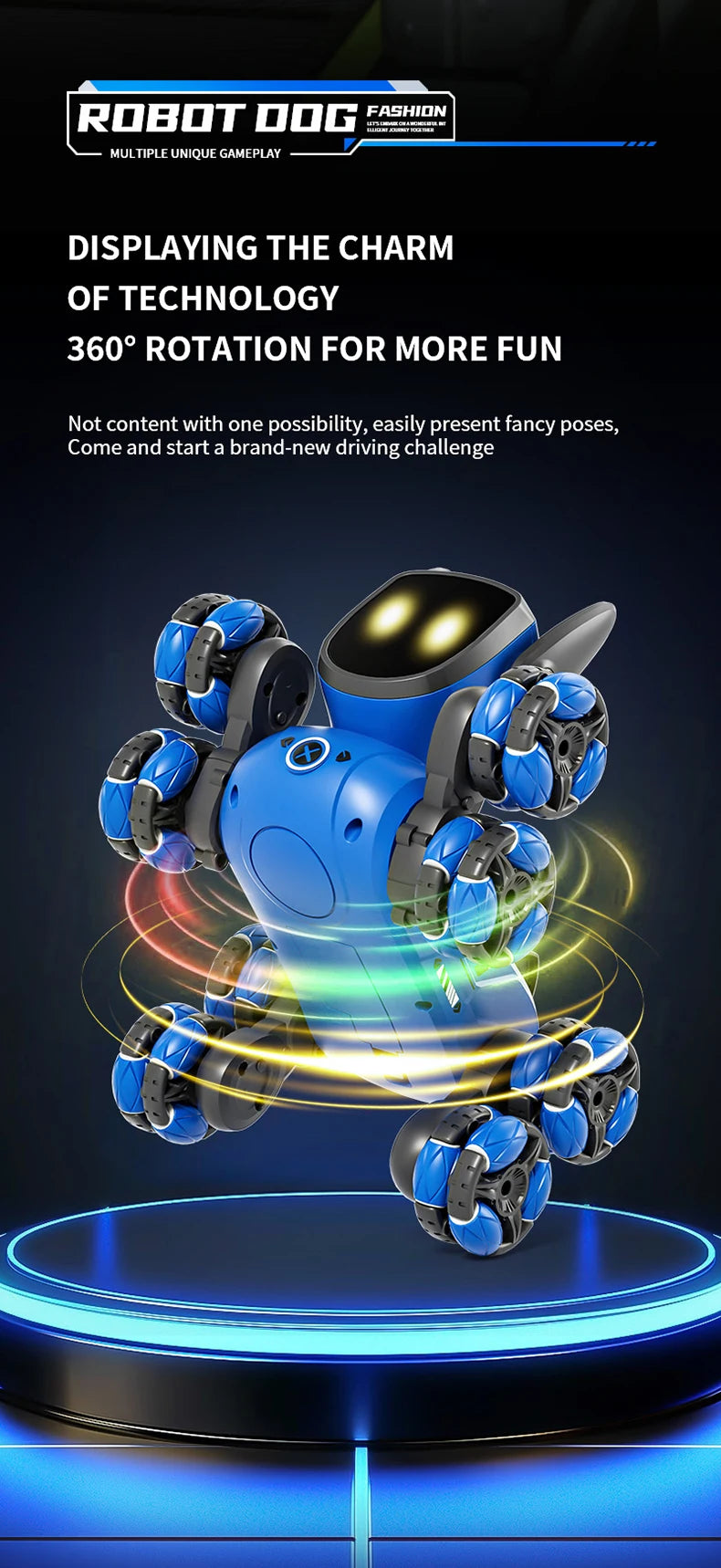 JJRC Q200 – Voiture RC Acrobatique 8 Roues à Détection Gestuelle & Commande Vocale