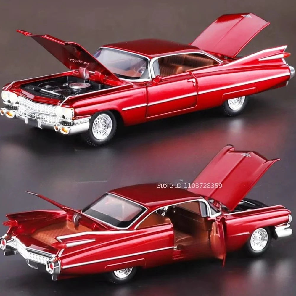 Eldorado Biarritz & Charger 1970 – Voitures Miniatures 1:32 en Alliage | Son & Lumière | Portes Ouvrantes