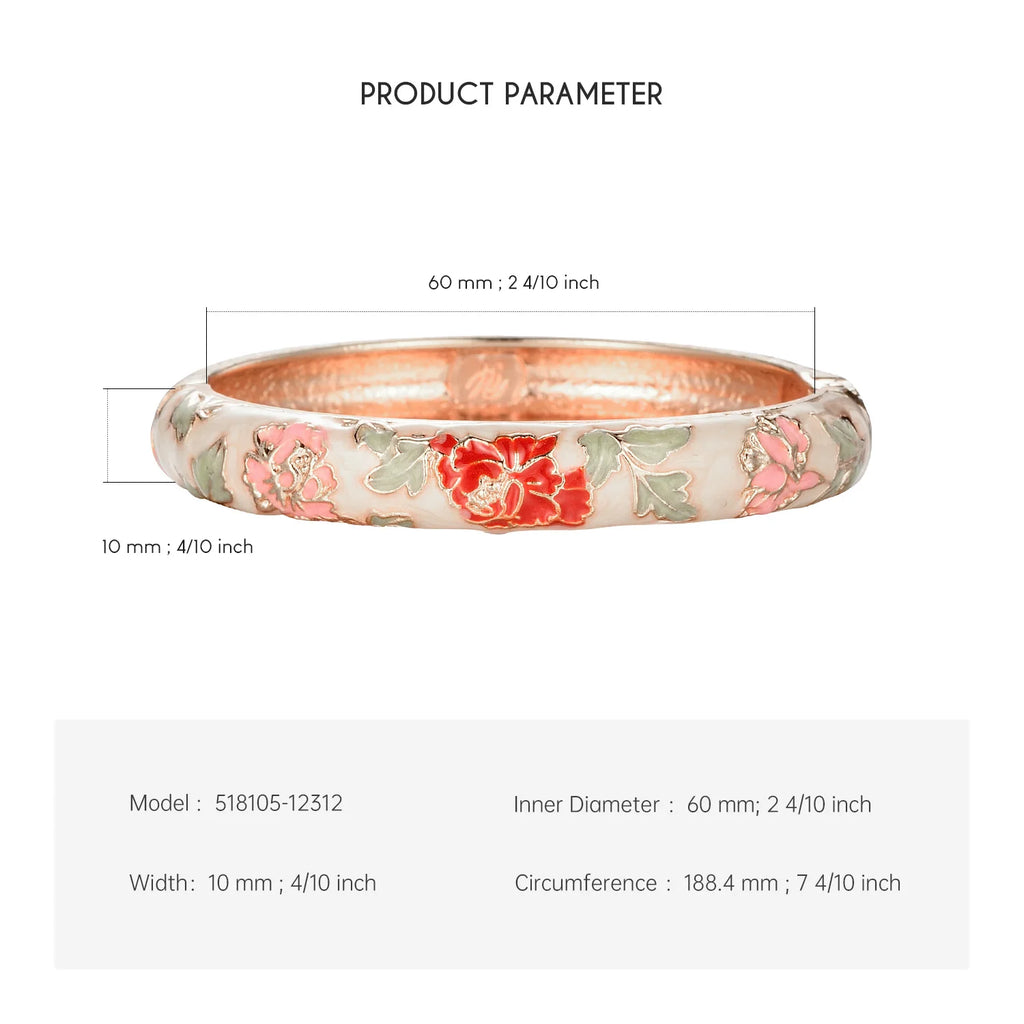 Bracelet Émaillé Fleur – Style Indien & Dubaï – Couleurs Premium